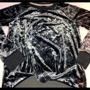 2 for $10 Art Class Velour Tie Front Sweatshirt